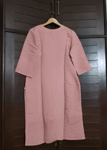 Pink Floral Sequin Thread Embroidery Kurta Set