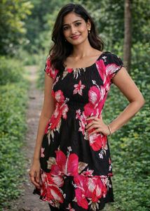 Floral Print Sundress stretchable