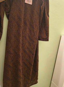 Sparkly mocha brown bodycon dress