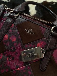 Authentic Coach Patchwork Floral Satchel Bag