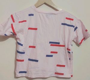 Light Pink Crop T-shirt For Girl Or Woman 30 Bust