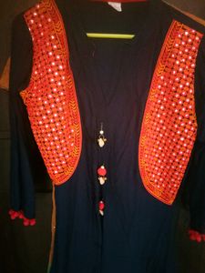 kurti, plan royal blue color