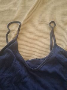 Blue Spaghetti Strap Tank Top