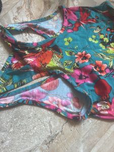 Vibrant Floral Print Dress