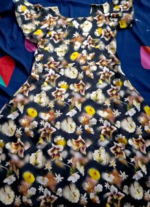 Floral Black Frock
