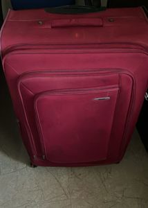 Spacious Red Travel Suitcase