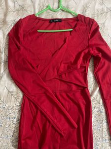 Red Shein Cutout Mini Dress