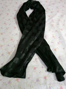 Black Sheer Checkered Scarf