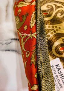 Vibrant Peacock Print Dress Material