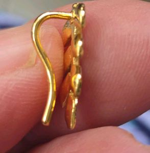 Elegant Gold Leaf Earrings SS925