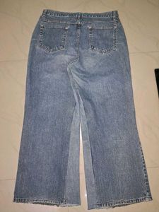 Cross Patch Wide Leg Jeans handmade