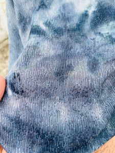 Stylish Blue Tie-Dye Off-Shoulder Dress