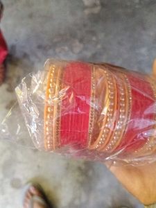 Red and Gold Bangle Set