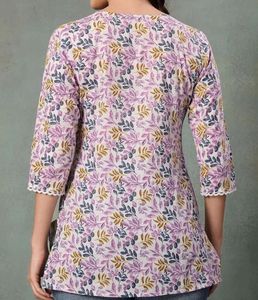 Lavender Floral Print Kurti