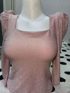 Sparkly Puff Sleeve Top