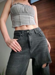 Stylish Ripped Black Jeans