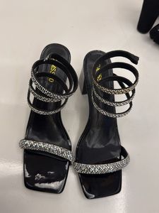 Sparkling Strappy Block Heels