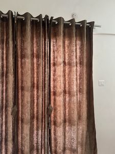 Combo of 3- Full Size Elegant Brownish Curtains