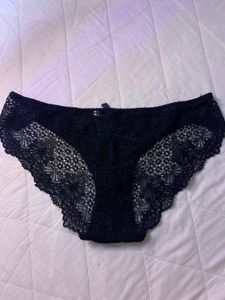 Black Lace Trim Briefs