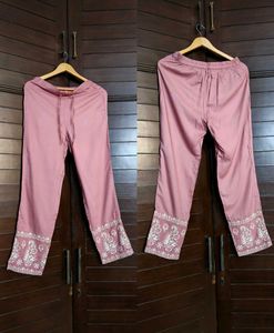 Mauve Pink Chikankari Embroidery Kurta Set