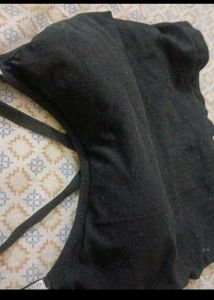 Black Padded Tank with Silver Straps