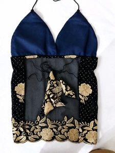 sparkly rhinstone backless top