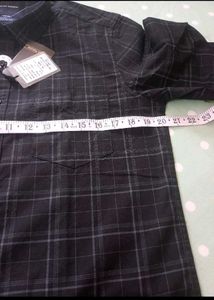 New M size Men's Plaid Long Sleeve Shirt