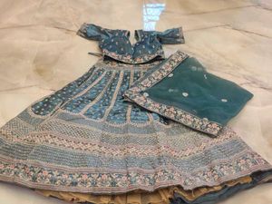 Exquisite Teal Lehenga Choli Set