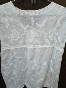 White Embroidered top