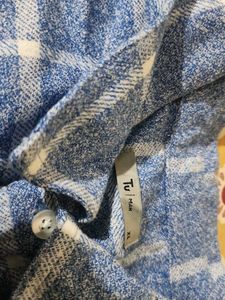 Blue Plaid Long Sleeve Shirt