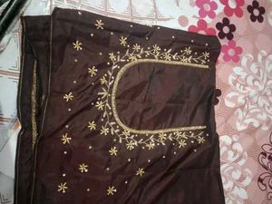 Hand Maggam Work Brown Blouse