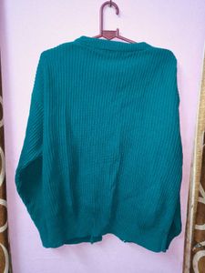 Teal Diamond Knit Cardigan
