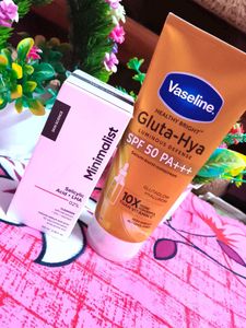 minimalist  face wash and sunscreen combo