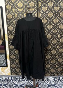 Flowy Black Midi Dress