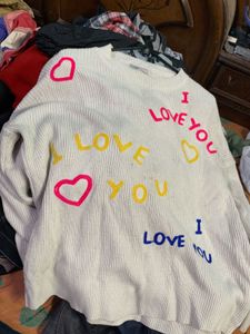 Cozy "I Love You" Knit Sweater