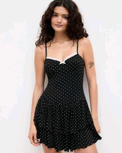 ⋆. 𐙚 Polka Dot Layered Minidress ! ﹒  ◡◡