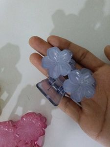 cute floral clips set of 3