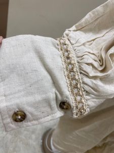 Elegant Cream Linen Tunic