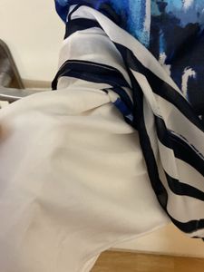 Women Blue Tie-Dye Striped Dress/Tunic