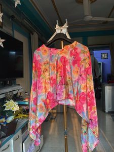 Boho Floral Print Crop Top