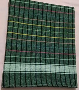 Light Green Checked Cotton Towel