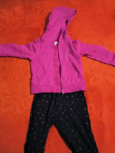 Baby Girl Winter Hoodie And Bottom Set