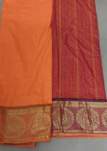 golden yellow saree with stiched blouse