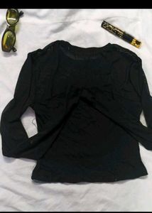 Chic Black Long Sleeve Top