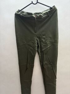 Olive Green Slim Fit Pants