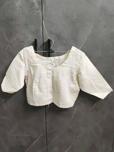 Cream Cotton Ethnic Blouse