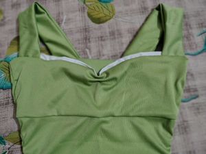 Lime Green Halter Neck Top