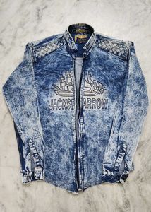 Men's Acid Wash Denim Shirt