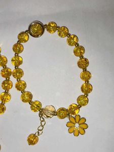 Daisy Charm Beaded Bracelets pack of 2