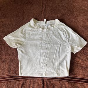 White Cropped T-Shirt